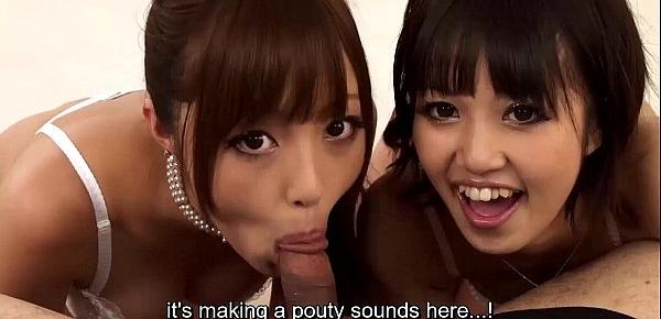  Subtitles - Anri Hoshizaki in beautiful japanese threesome action